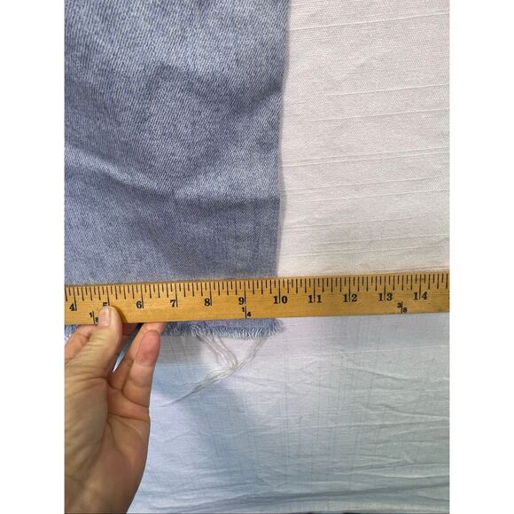 Adriano Goldschmied Raw Hem Wide Leg Crop Jeans Blue Denim Light Wash Size 29R - Picture 9 of 13